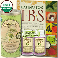 IBS Diet Kit #1: Eating for IBS, Fennel Tummy  Teabags, Tummy Tamers Peppermint Caps