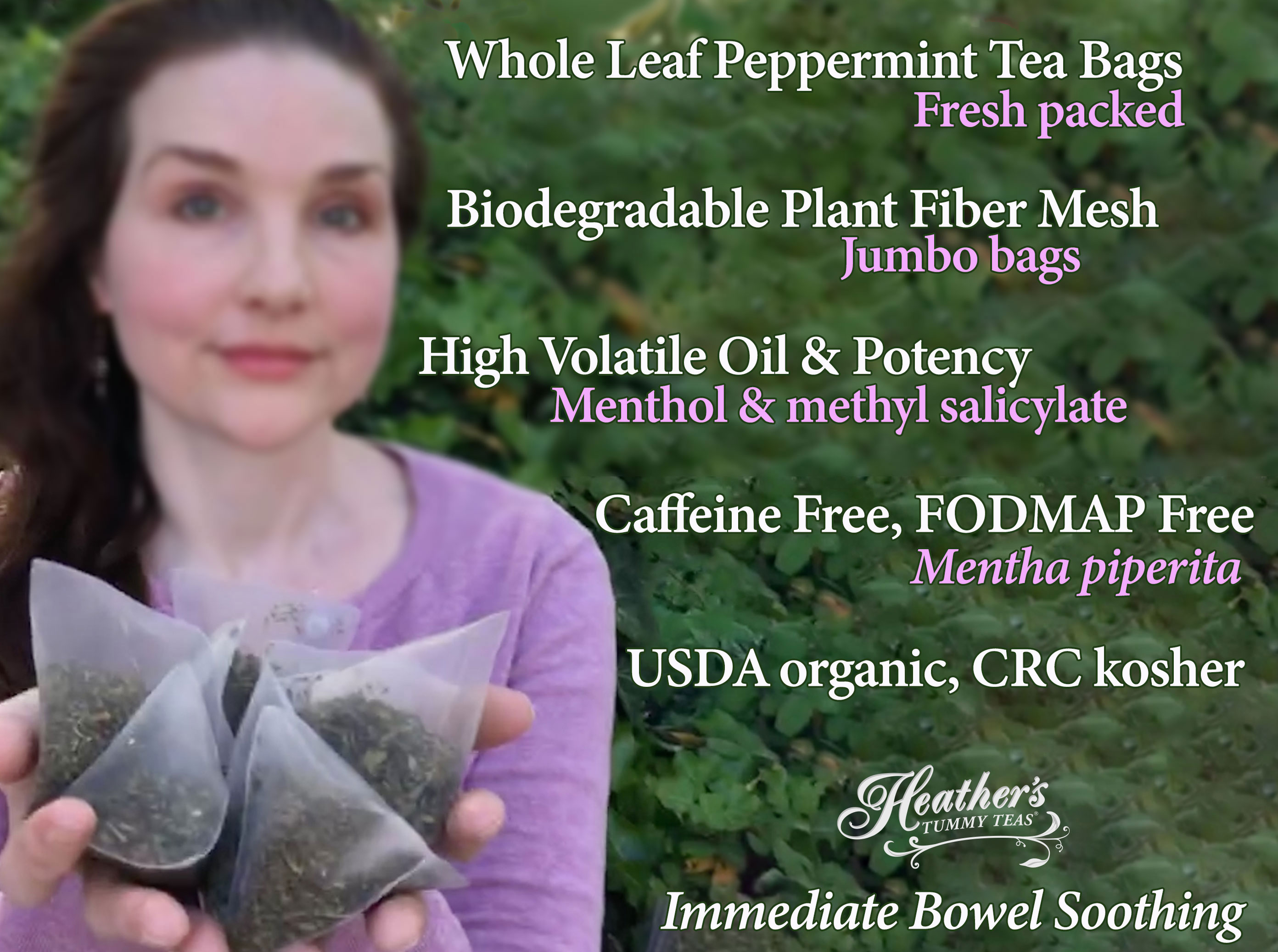 Peppermint Tummy TEABAGS CAN ~ Heather's Tummy Care